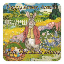 イースターバニーのステッカー