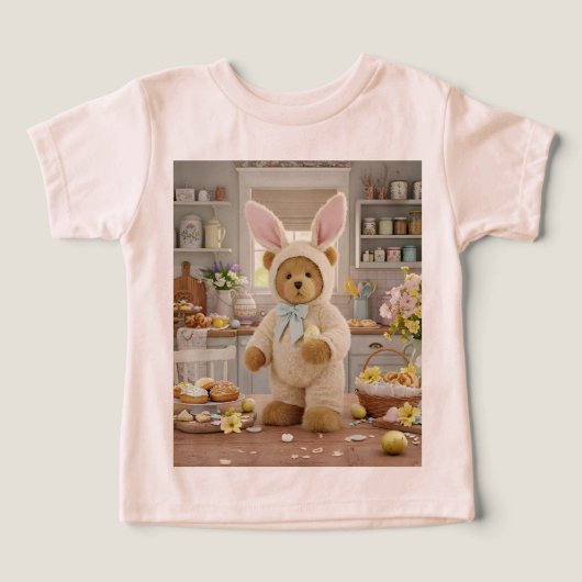 イースターバニーのテディ (デザイン正面)