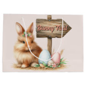 イースターバニーのトレイル ラージペーパーバッグ (裏面)