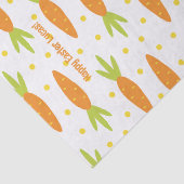 イースターバニーのニンジンのパターンの挨拶と子供の名前 薄葉紙 (詳細)