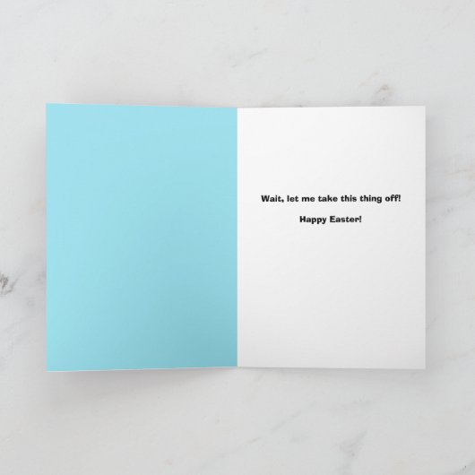 イースターバニーのパンデミック用フェイスマスクユーモア シーズンカード (内部)