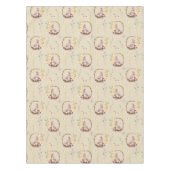 イースターバニーのフローラバスケット テーブルクロス (正面)