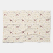 イースターバニーのフローラリースキッチンタオル キッチンタオル (横)