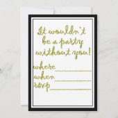 イースターバニーのモナリザ 招待状 (裏面)