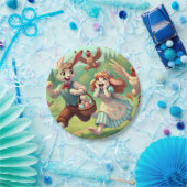 イースターバニーの冒険 – お洒落春 ペーパープレート (パーティー)