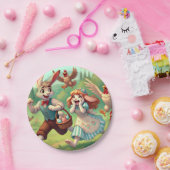 イースターバニーの冒険 – お洒落春 ペーパープレート (パーティー)