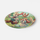 イースターバニーの冒険 – お洒落春 ペーパープレート (アングル)