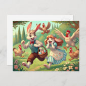 イースターバニーの冒険 – チキン素晴らしチェイス! シーズンポストカード (正面/裏面)