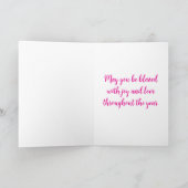 イースターバニーの卵と花 シーズンカード (内部)