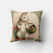 イースターバニーの卵の傘のユリのカゴのニンジン クッション (裏面)