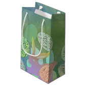 イースターバニーの卵を青い緑に スモールペーパーバッグ (裏面アングル)