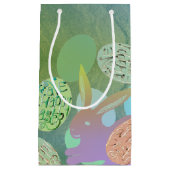 イースターバニーの卵を青い緑に スモールペーパーバッグ (正面)