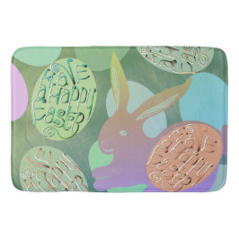 イースターバニーの卵を青い緑に バスマット