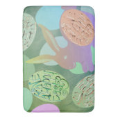 イースターバニーの卵を青い緑に バスマット (正面縦)