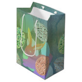 イースターバニーの卵を青い緑に ミディアムペーパーバッグ (正面アングル)