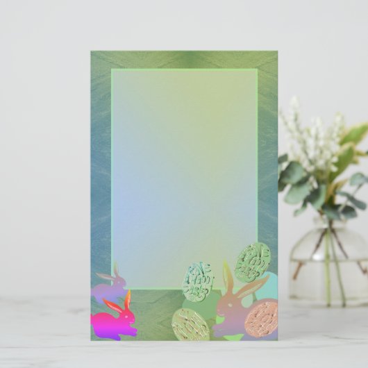 イースターバニーの卵文房具 便箋 (スタンド正面)