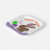 イースターバニーの名前のニンジンのトリート ペーパープレート (傾斜あり)