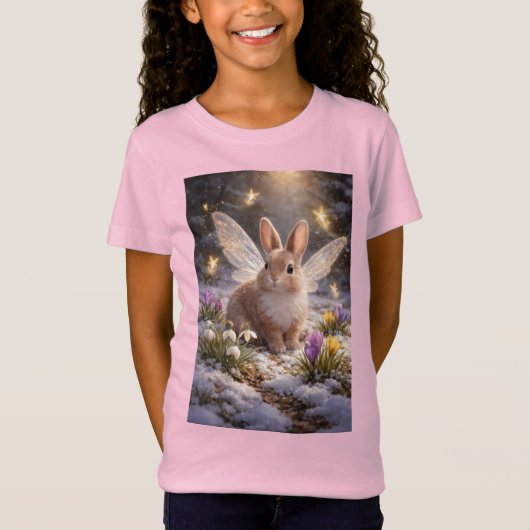 イースターバニーの妖精 Tシャツ (正面)