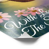 イースターバニーの家族が卵を追う絵を描- s フォトプリント (角)