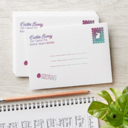 イースターバニーの封筒からの手紙 封筒