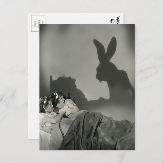 イースターバニーの影 ポストカード (正面/裏面)