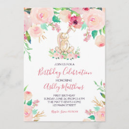 イースターバニーの最初の誕生日、いくつかのバニー 招待状