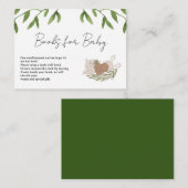 イースターバニーの本ベビー、女の子の赤ちゃんシャワー エンクロージャーカード (正面/裏面)