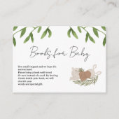 イースターバニーの本ベビー、女の子の赤ちゃんシャワー エンクロージャーカード (正面)