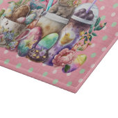 イースターバニーの水の色のコーヒードリンク カッティングボード (角)