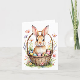 イースターバニーの水の色イースターカード2 サンキューカード