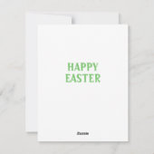 イースターバニーの牧草地、春の休日 シーズンカード (裏面)