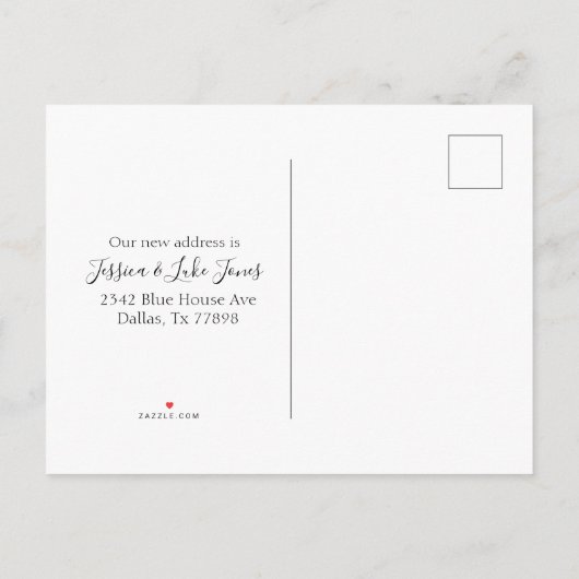 イースターバニーの移動発表の新しい住所 案内ポストカード (裏面)