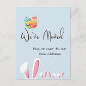 イースターバニーの移動発表の新しい住所 案内ポストカード (正面)