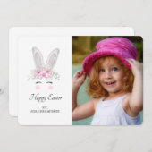 イースターバニーの耳の写真イースターカード シーズンカード (正面/裏面)
