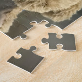 イースターバニーの耳を持つ可愛いゴールデンレトリバー犬 ジグソーパズル (側面)