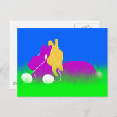 イースターバニーの耳芽 シーズンポストカード (正面/裏面)