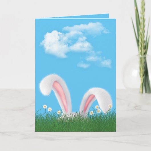 イースターバニーの耳、デイジー カード (正面)