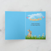 イースターバニーの耳、デイジー カード (内部)