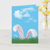 イースターバニーの耳、デイジー カード (黄色い花)