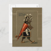 イースターバニーの花 シーズンポストカード (正面/裏面)