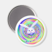 イースターバニーの頭がくるくる マグネット (正面/裏面)