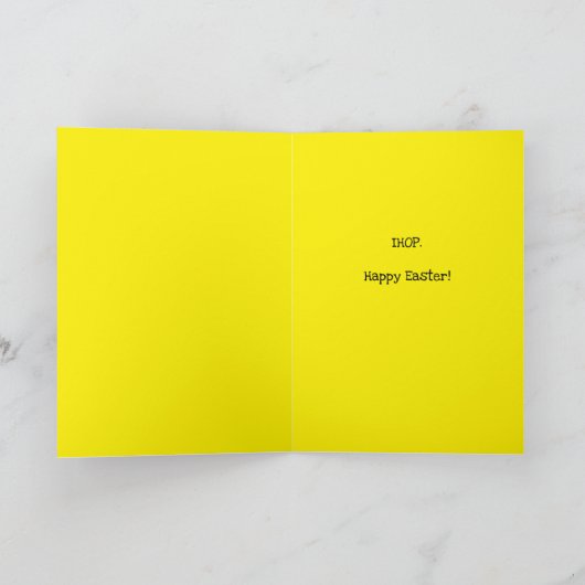 イースターバニーのIHOPブレックファストリドル子供へカード カード (内部)