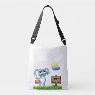 イースターバニーはハッピーイースターを願う クロスボディバッグ