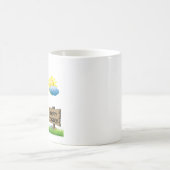 イースターバニーはハッピーイースターを願う コーヒーマグカップ (中央)