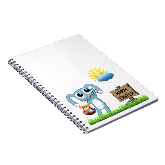 イースターバニーはハッピーイースターを願う ノートブック (右側)
