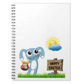 イースターバニーはハッピーイースターを願う ノートブック (正面)