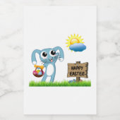 イースターバニーはハッピーイースターを願う フードラベル (シングルラベル)