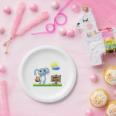 イースターバニーはハッピーイースターを願う ペーパープレート (パーティー)