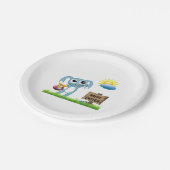 イースターバニーはハッピーイースターを願う ペーパープレート (アングル)