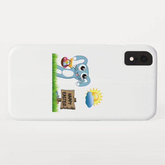 イースターバニーはハッピーイースターを願う Case-Mate iPhoneケース (裏面(横))